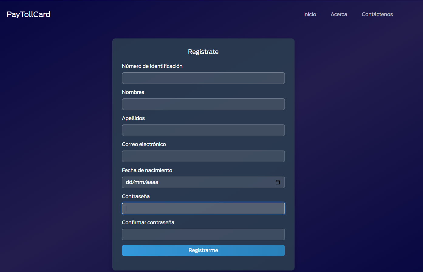 Pantalla de PayTollApp 3
