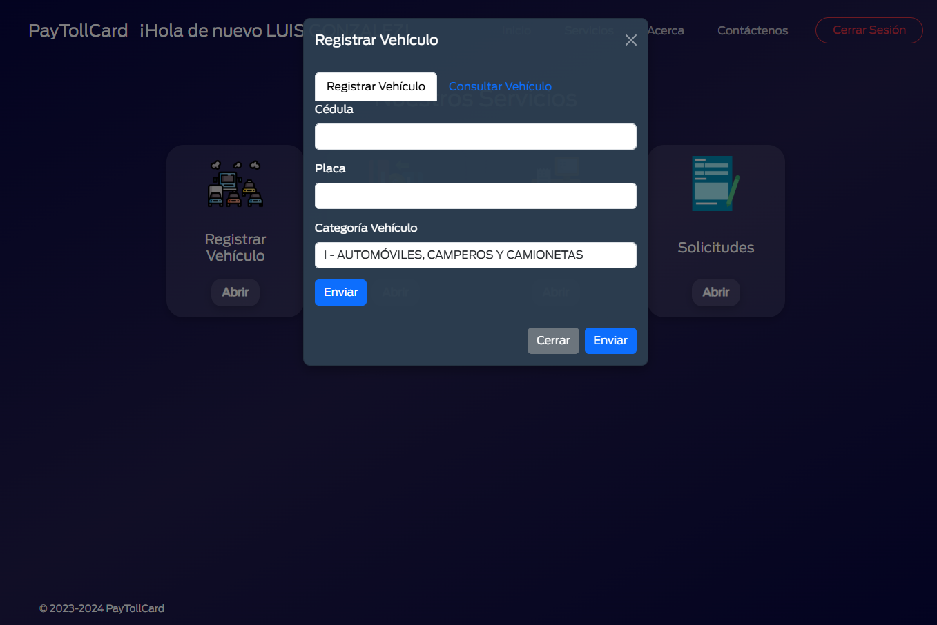 Pantalla de PayTollApp 6